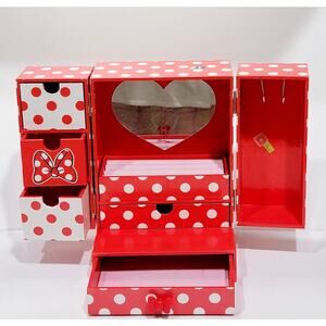 Tokyo Disney Resort Minnie Polka Dot Jewelry Box EUC